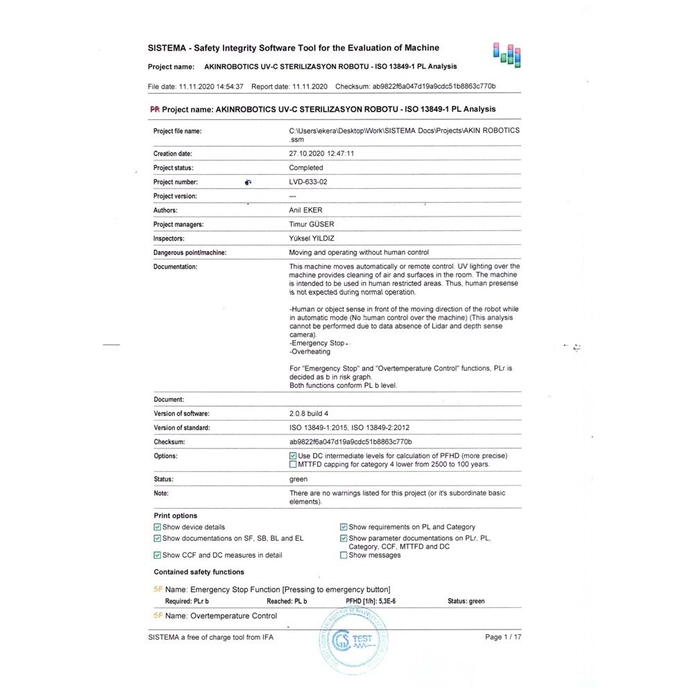 UV-C Sterilizasyon Robotu