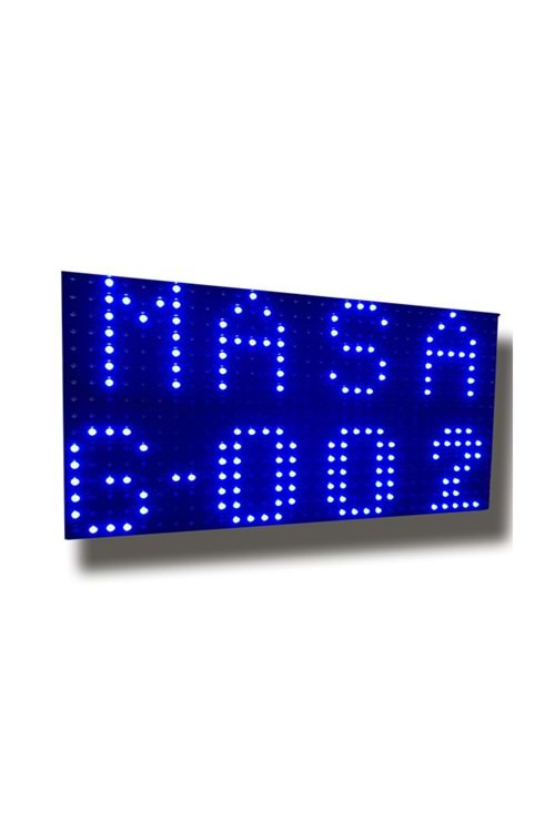 AKINSOFT Garson Çağrı Sistemi Led Bildirim Paneli (Mavi)